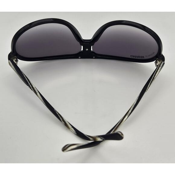 Vtg Carrera Shield Sunglasses Black Purple Gradient Marbled Arms 62 11 135 K6